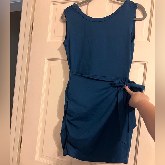 Dark Blue Athleisure Dress - Picture 1 of 2